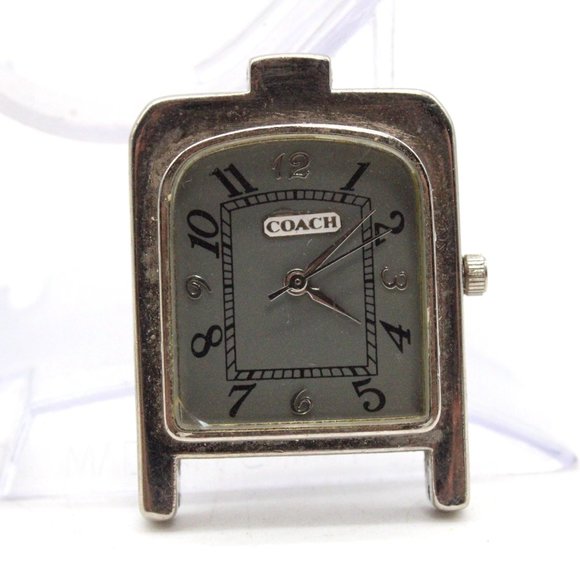 Vintage COACH Swiss Made Watch Womens Silver Tone Steel Classic Gray Dial - Picture 1 of 5